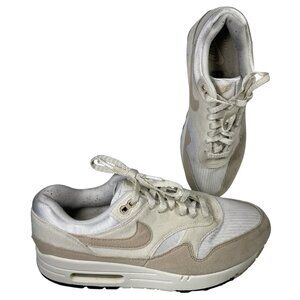 Nike Air Max 1 Sneakers Womens 11 Sandrift Athletic Running Shoes White Beige